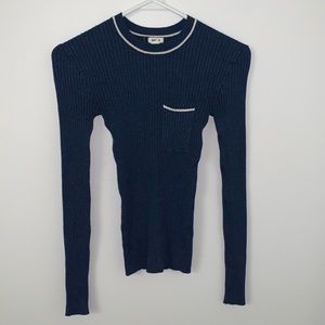 Ribbed Garage Long Sleeve Fitted Shirt - Size xs